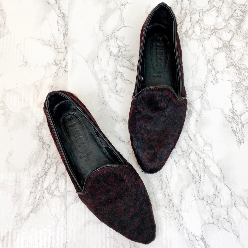 The Flexx Vera Pelle Maroon Leopard Loafers